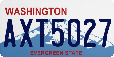 WA license plate AXT5027