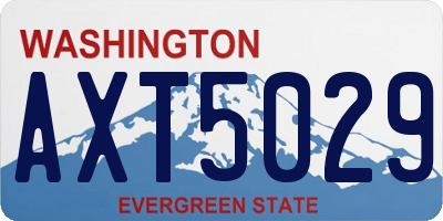 WA license plate AXT5029
