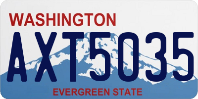 WA license plate AXT5035