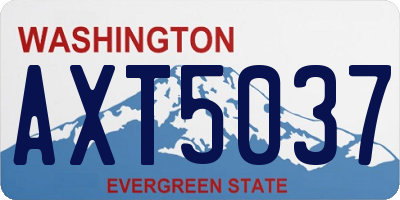 WA license plate AXT5037