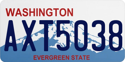 WA license plate AXT5038