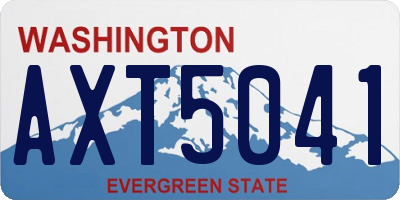 WA license plate AXT5041