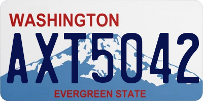 WA license plate AXT5042