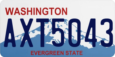 WA license plate AXT5043