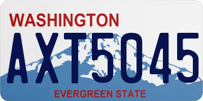 WA license plate AXT5045