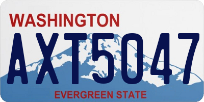 WA license plate AXT5047