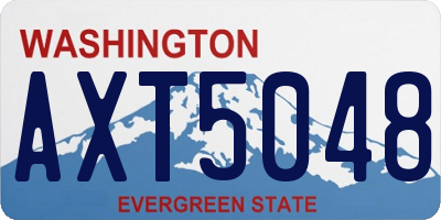 WA license plate AXT5048