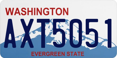 WA license plate AXT5051