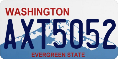 WA license plate AXT5052