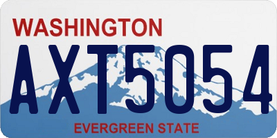 WA license plate AXT5054