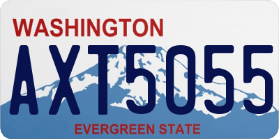 WA license plate AXT5055