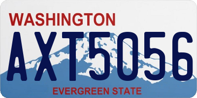 WA license plate AXT5056