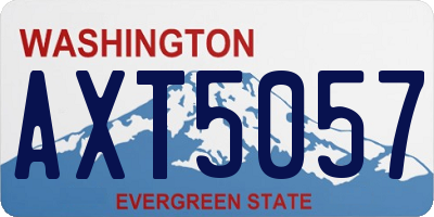 WA license plate AXT5057