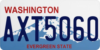 WA license plate AXT5060