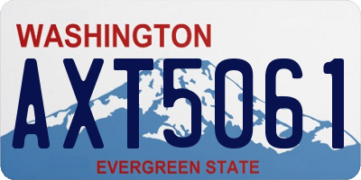 WA license plate AXT5061