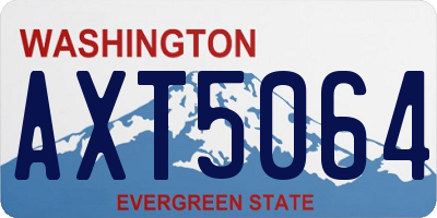 WA license plate AXT5064