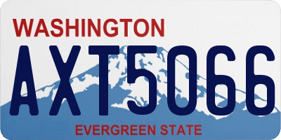 WA license plate AXT5066