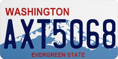 WA license plate AXT5068