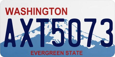WA license plate AXT5073