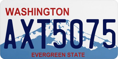 WA license plate AXT5075