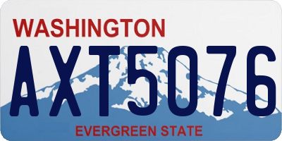 WA license plate AXT5076