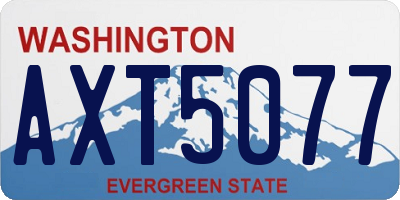 WA license plate AXT5077