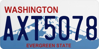 WA license plate AXT5078