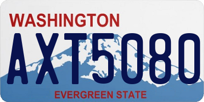 WA license plate AXT5080