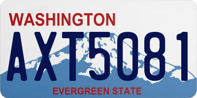 WA license plate AXT5081