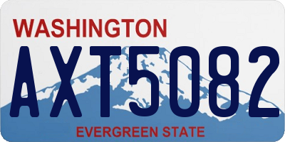 WA license plate AXT5082