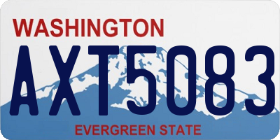 WA license plate AXT5083