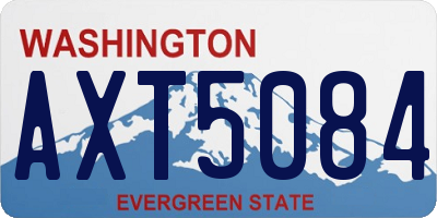 WA license plate AXT5084