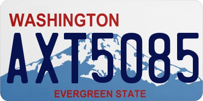 WA license plate AXT5085