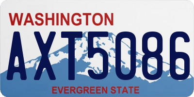 WA license plate AXT5086