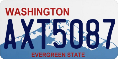 WA license plate AXT5087