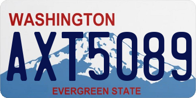 WA license plate AXT5089