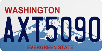 WA license plate AXT5090