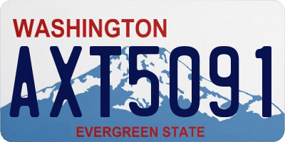 WA license plate AXT5091
