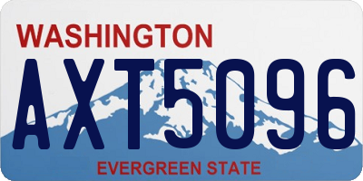 WA license plate AXT5096
