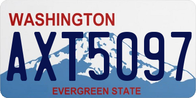 WA license plate AXT5097