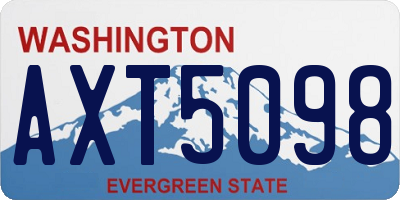WA license plate AXT5098