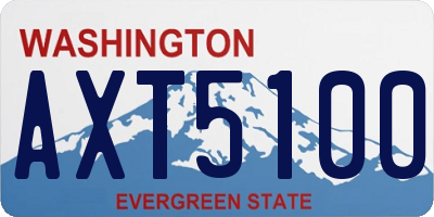 WA license plate AXT5100