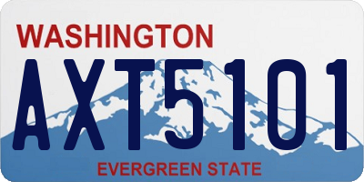 WA license plate AXT5101