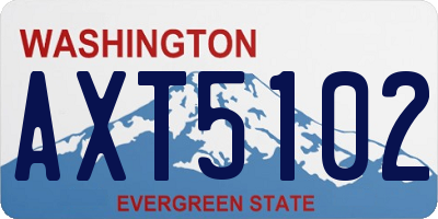 WA license plate AXT5102