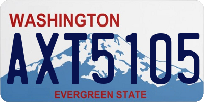 WA license plate AXT5105