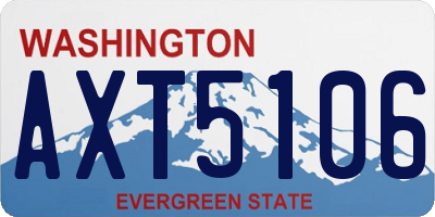 WA license plate AXT5106