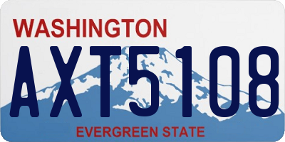 WA license plate AXT5108