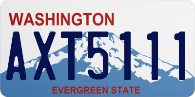 WA license plate AXT5111