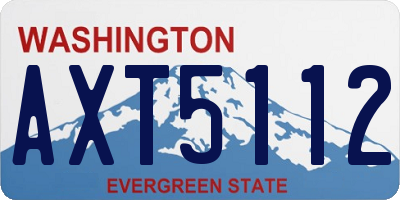 WA license plate AXT5112
