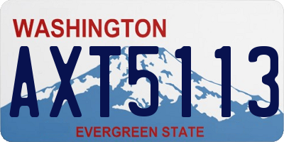 WA license plate AXT5113